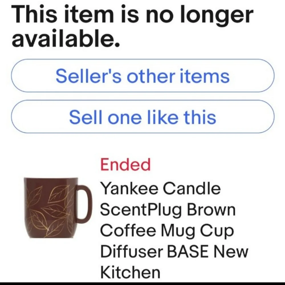 Yankee Candle Coffee Mug Scent Diffuser PLUS 1 Refill! - See Listing BNWT SO